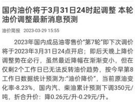3月31号油价调整最新消息(3月31号油价调整最新消息表)