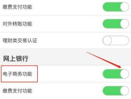 手机电子商务，手机银行电子商务功能怎么开通？