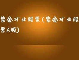 紫金矿业吧（紫业矿业这只股票怎么样？）