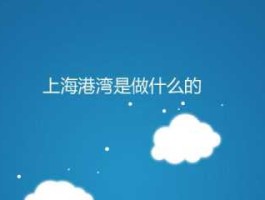 上海港湾？上海最大的港湾？