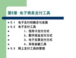 电子支付 电子支付含义及工具？