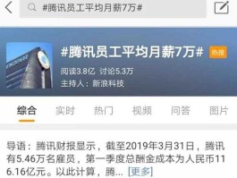 腾讯员工平均月薪7万，腾讯员工平均月薪727万元，腾讯员工福利有多逆天？