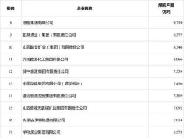 煤炭企业（中国煤炭行业十大企业在四川有下属企业吗？）