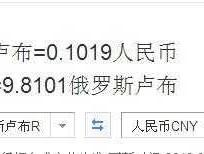 卢布人民币，1元人民币等于多少卢布？