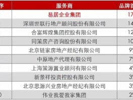 易居中国，国内有哪些大型的房地产经纪公司？