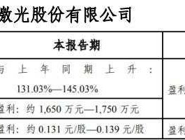 金运激光股票（中国激光龙头企业？）