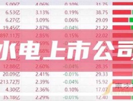 601991股票，前十名水电上市公司是哪些？