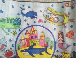 构思科技 保护海洋的儿童画创意说明？