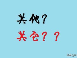 其它 “其他”“其它”有什么区别？