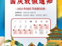 国庆节放假2021年放假安排？2021年放假天数？