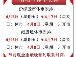 股市清明节休市时间表2022（股市节假日休市时间？）