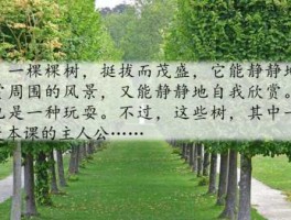 有棵树（这棵大树真高把句子补充完整？）