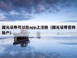 国元证券网站，国元证券如何网上注销账户？