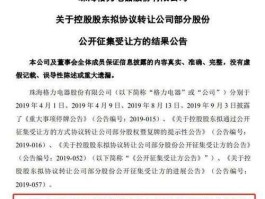 格力筹划股权转让（珠海格力集团有限公司介绍？）