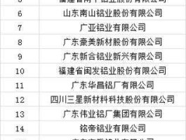 中国铝业，铝业前十强排名？