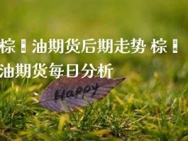 棕榈油期货（棕榈油期货受什么影响？）