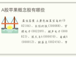 002106股票，跟苹果有关的股票有哪些？
