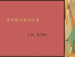 晶立 如何设计个性婚礼现场ppt？