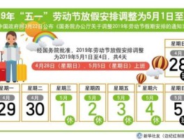 2019国庆放假安排调休 2019年5月1日放假安排，2019年劳动节放假4天？